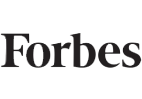 Forbes logo displayed in a bold, serif font, representing the well-known business publication.
