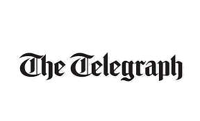 Logo of The Telegraph, a British newspaper known for its news and editorial content.